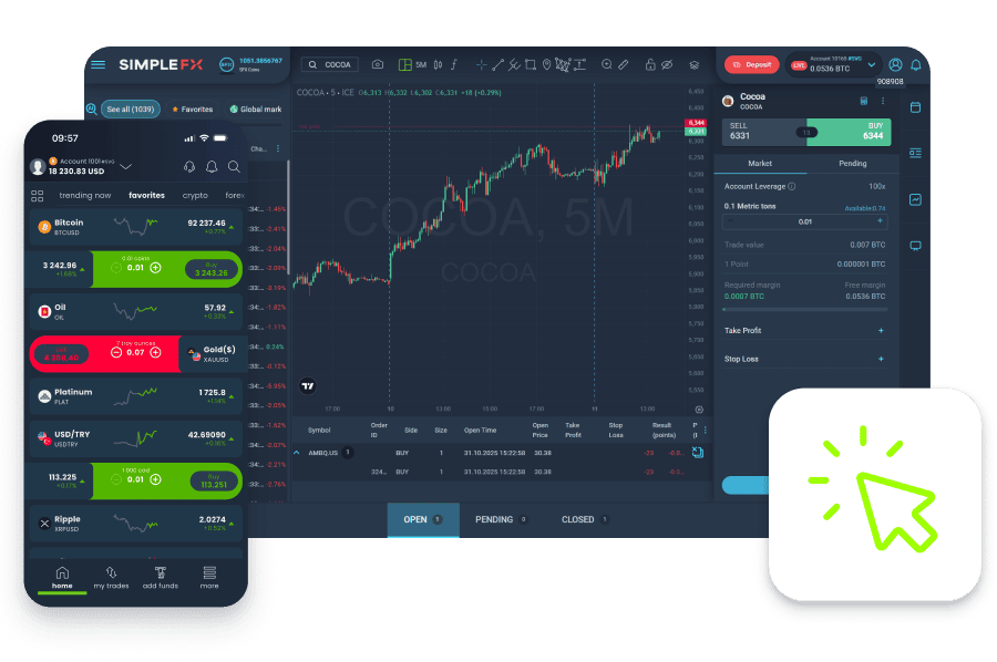 Mở lệnh bằng một cú nhấp chuột
